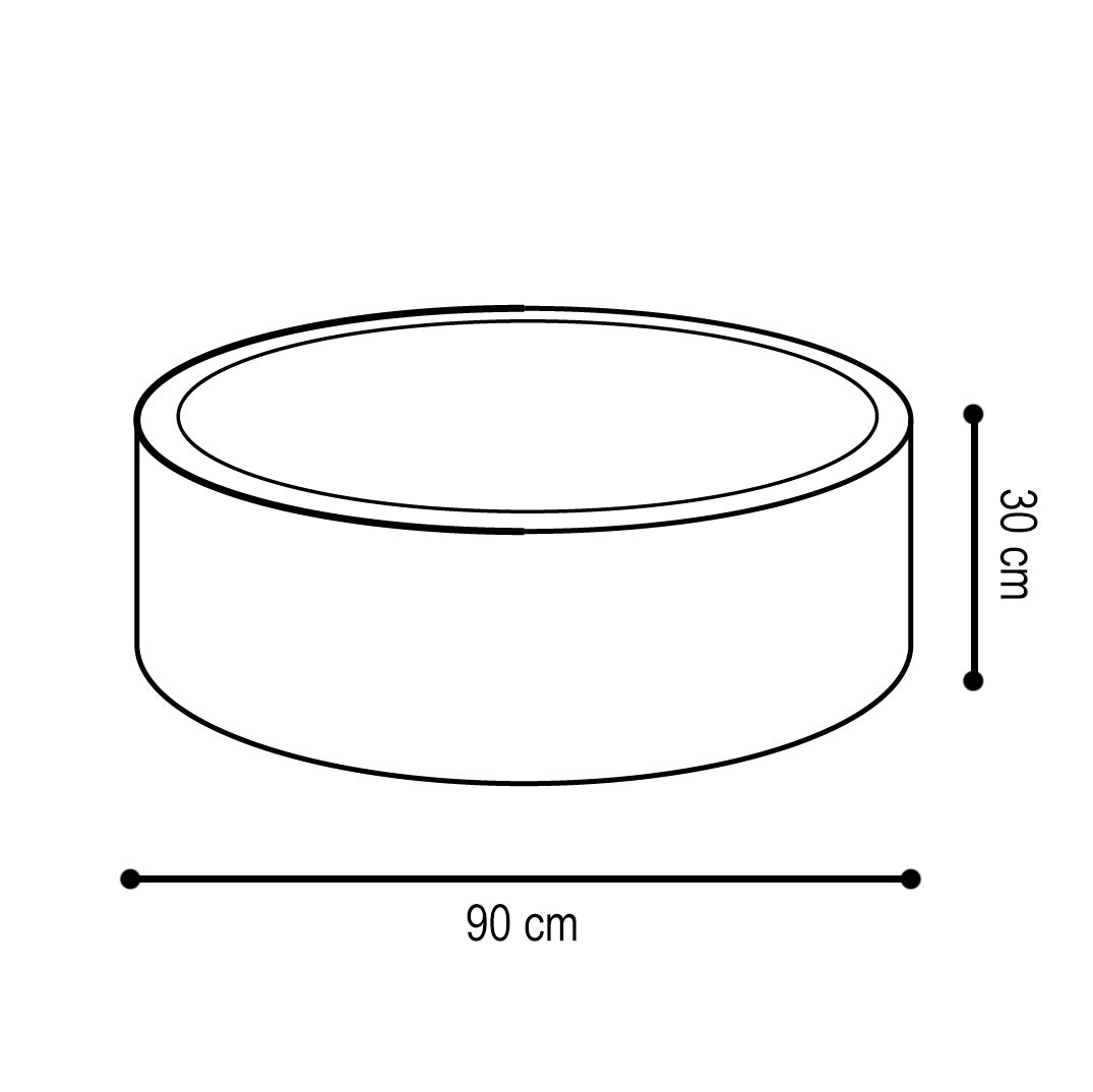 Piscine à balles pour enfants – Crème, ronde, polaire, 90 x 30 cm, 200 balles incluses