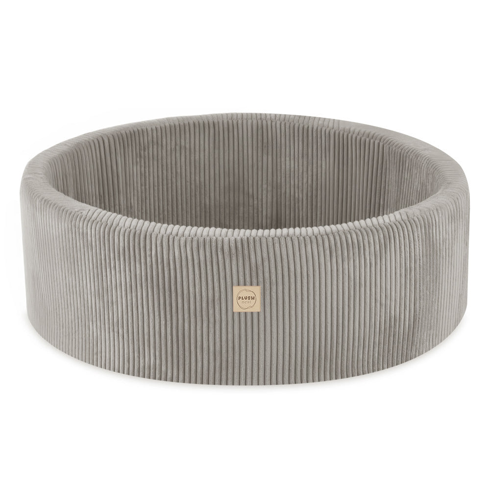 Lasten Pallomeri – Beige, Pyöreä, Korduroy, 90×30 cm, 200 Palloa Mukana