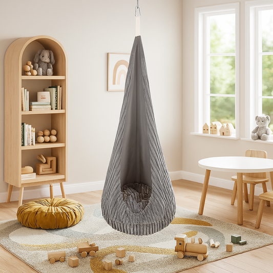 Cocoon Hammock for Kids - Stripe soft Grey