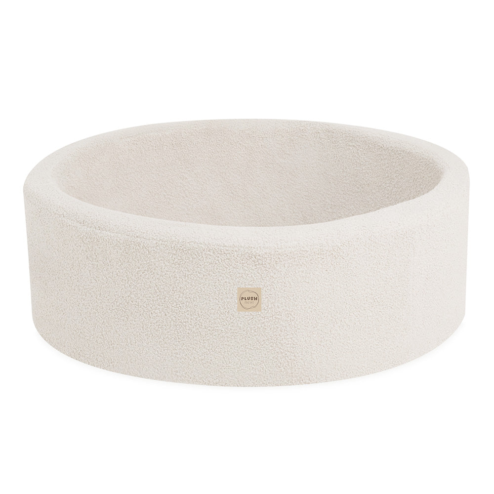 Piscine à balles pour enfants – Crème, ronde, polaire, 90 x 30 cm, 200 balles incluses