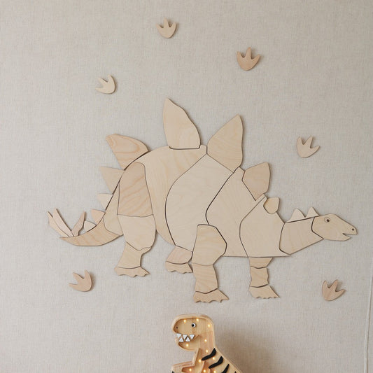 Dinosaur Stegosaurus - Wooden Wall Decoration