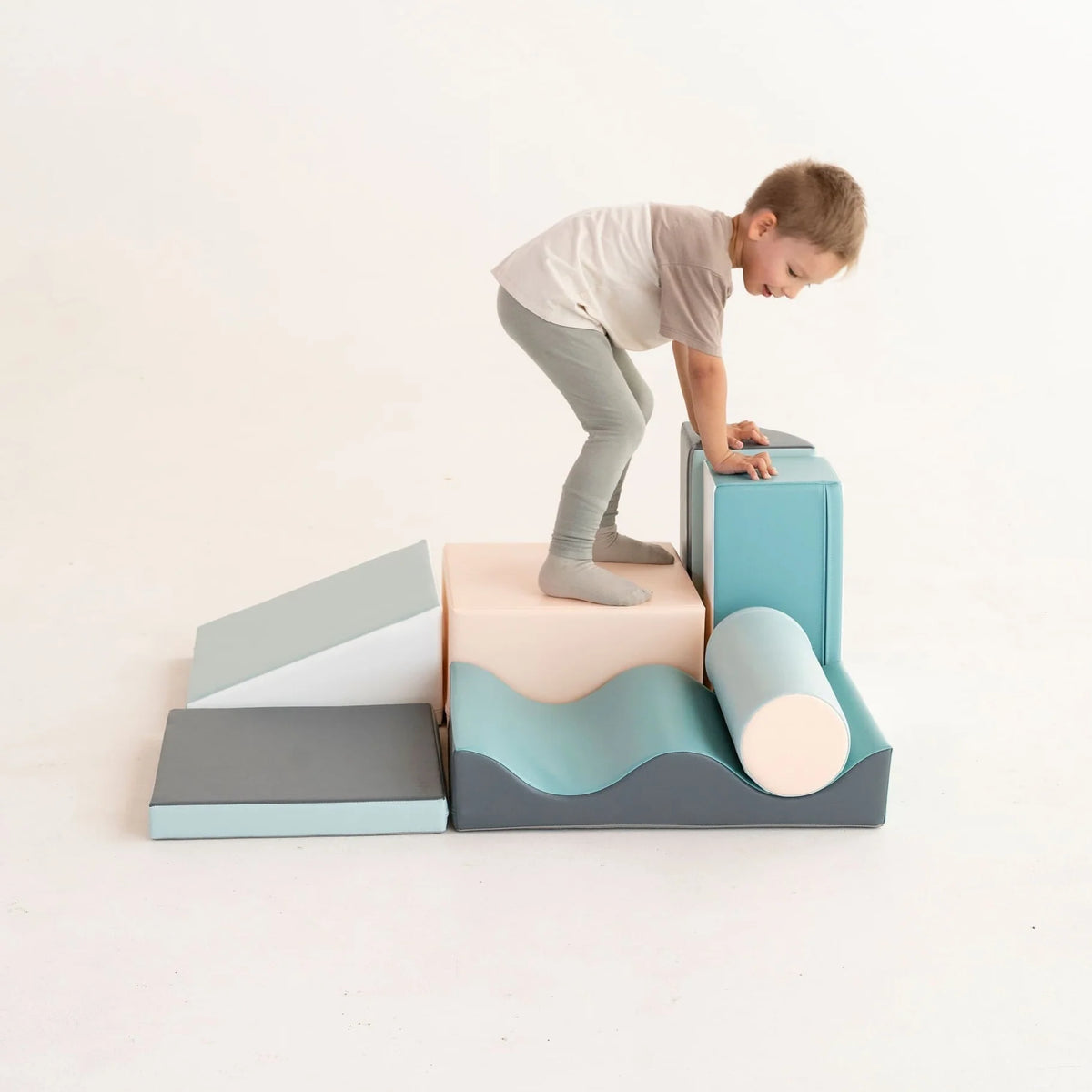 Ensemble de 7 blocs de jeu souples - Pastel clair Discoverer 
