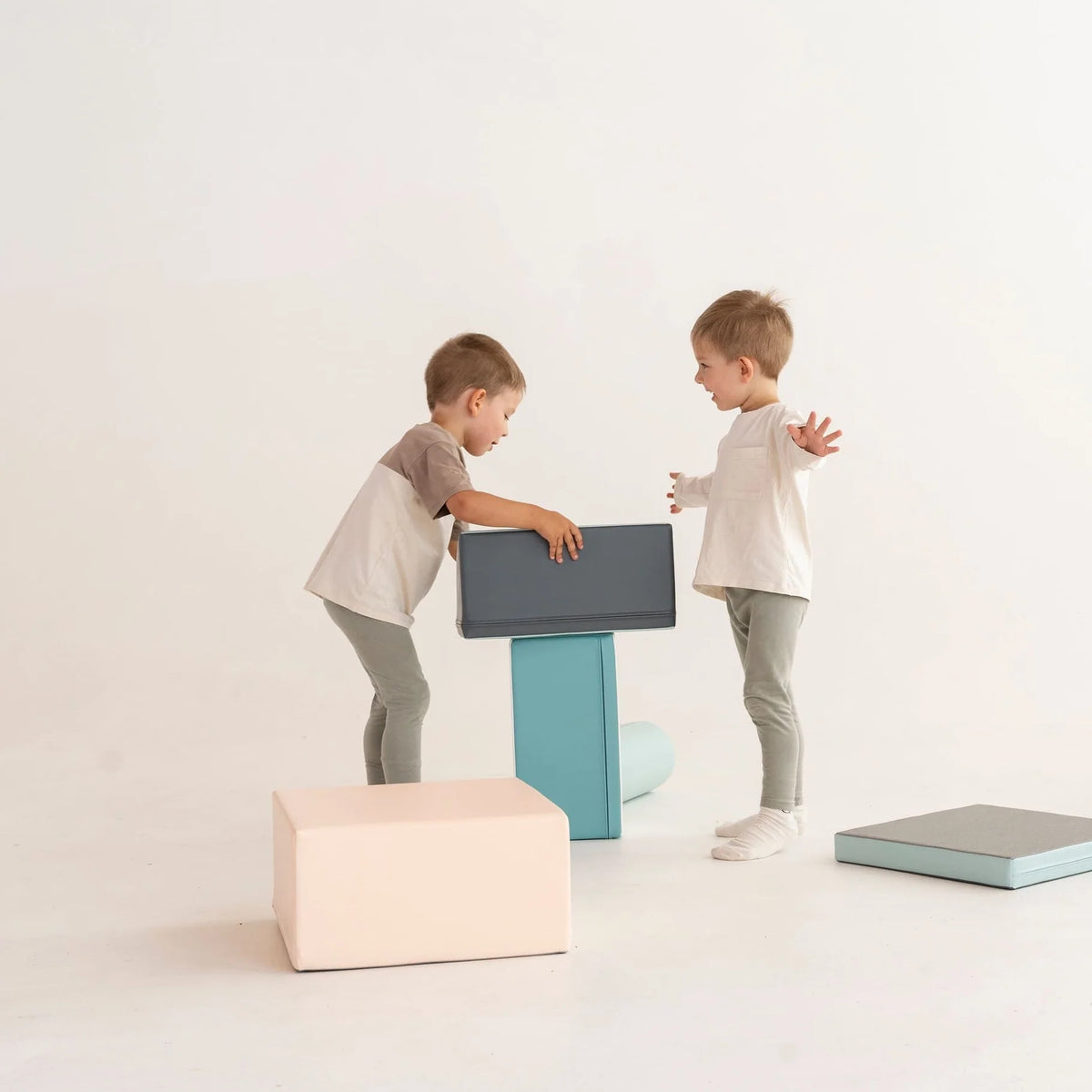 Ensemble de 7 blocs de jeu souples - Pastel clair Discoverer 