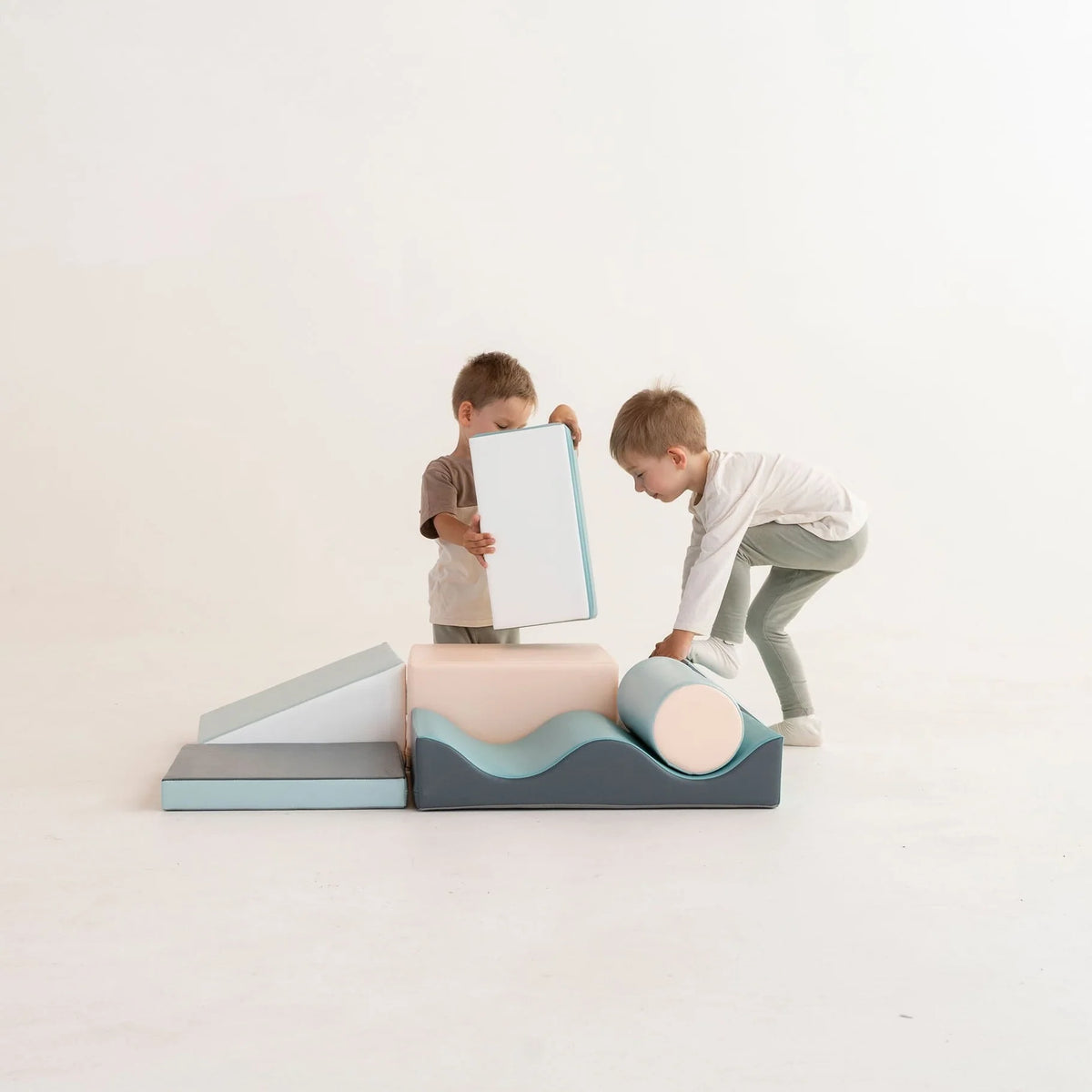 Ensemble de 7 blocs de jeu souples - Pastel clair Discoverer 
