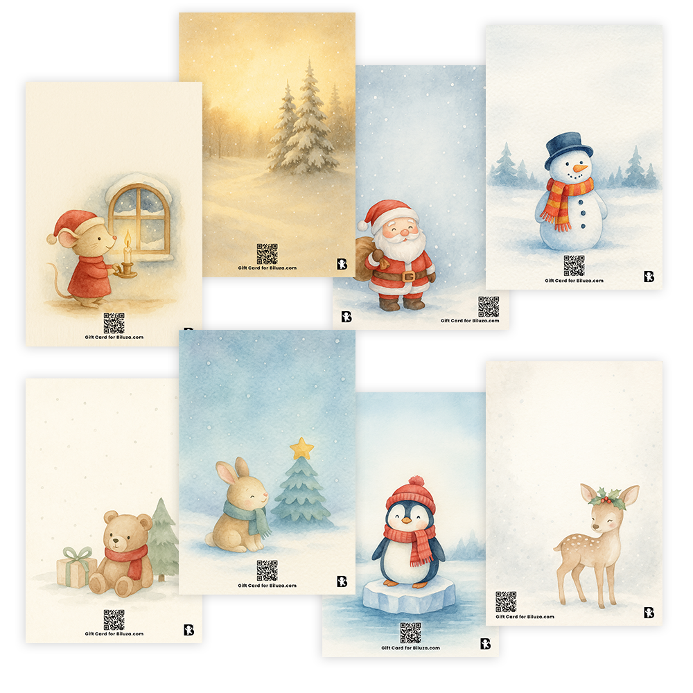 Biluza Gift Card + Christmas Printable Files
