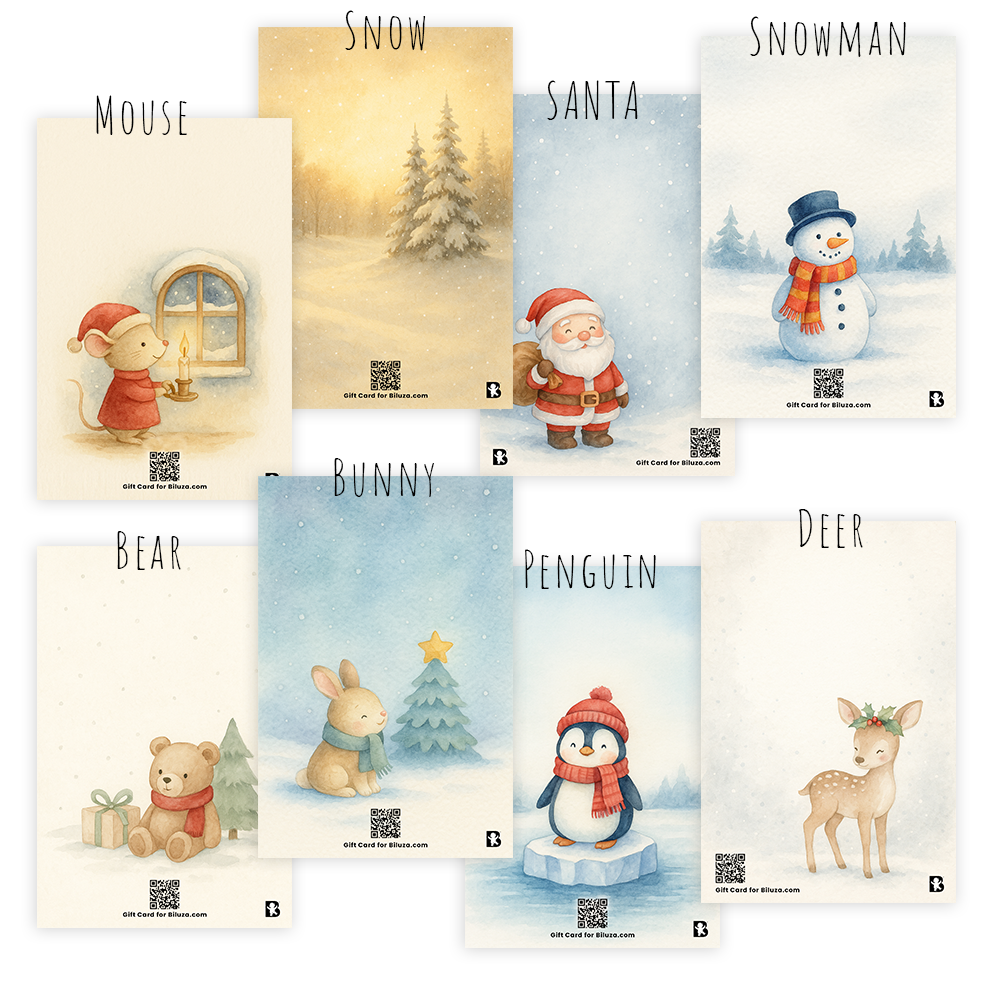 Biluza Gift Card + Christmas Printable Files