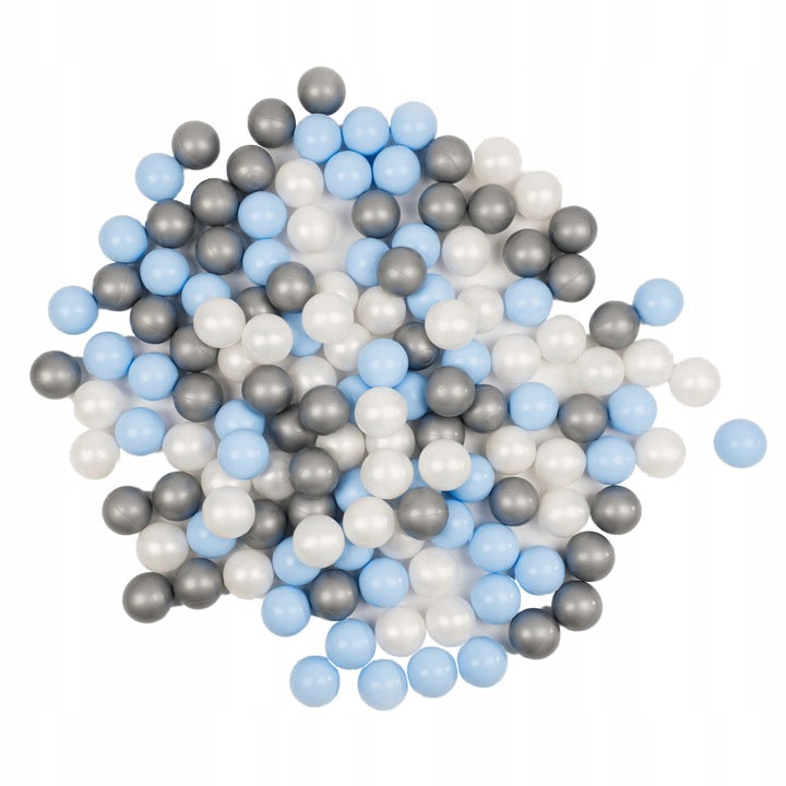 Ball Pit for Kids - Grey, Round, Corduroy, 90×30 cm, 200 Balls Included