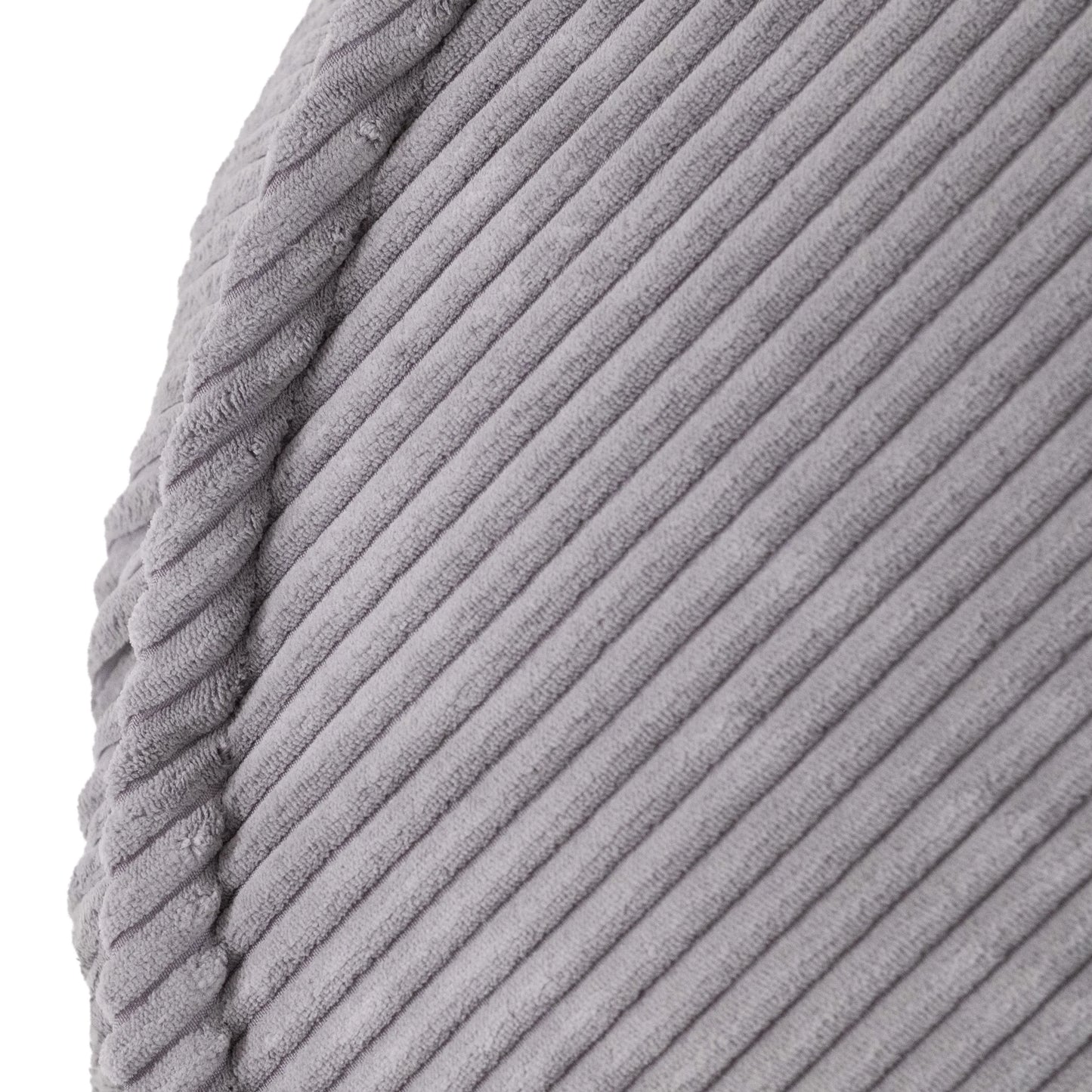 Fauteuil Huggy Teddy - 68×45cm - Gris - Velours côtelé