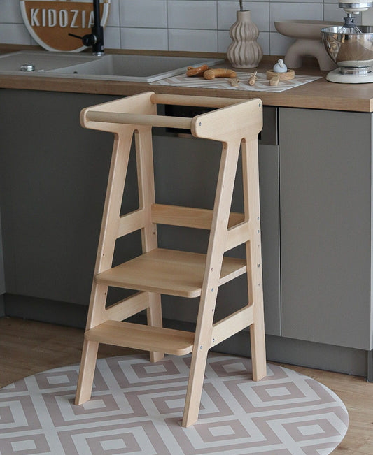 Kitchen Learning Tower - Solid Beech Wood