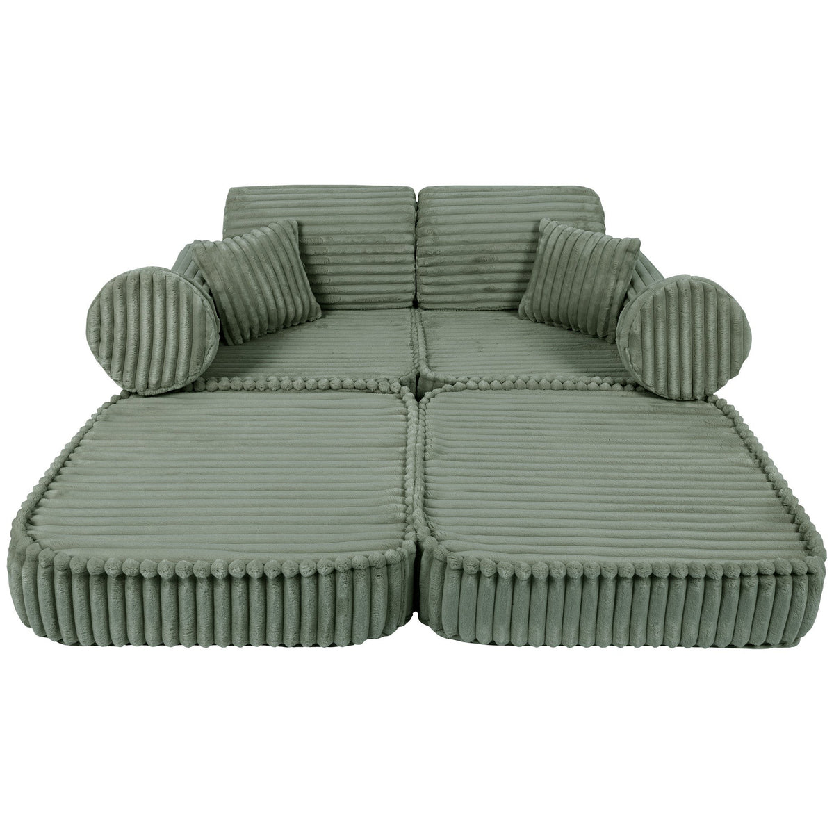 Medium Modular Sofa for Kids - Churros Sage Green