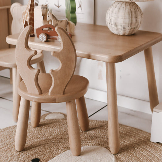 Kids Deer Chair - Solid Beech Wood - Montessori-inspired