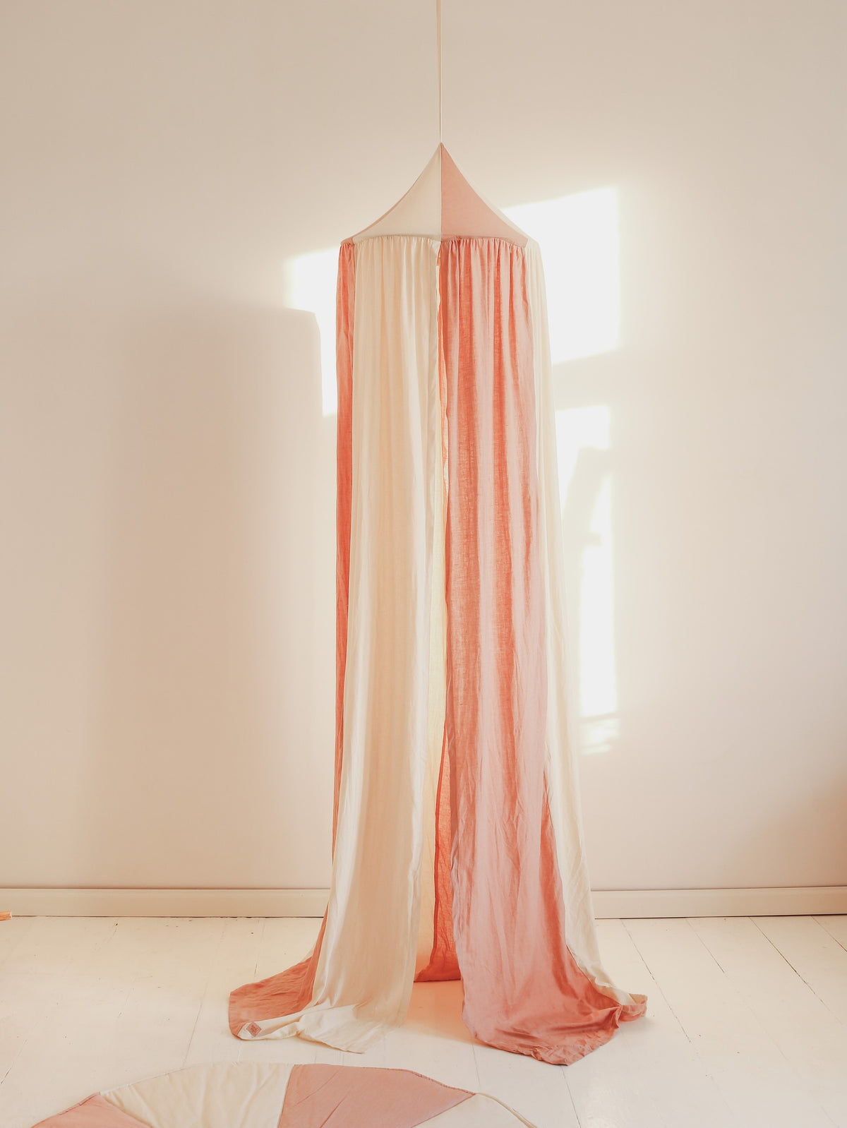 Organic Cotton and Linen Canopy - Powder Pink
