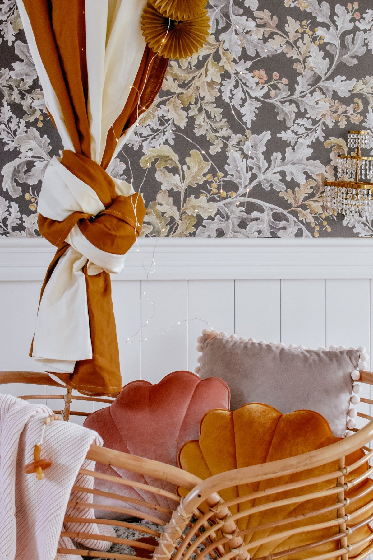 Organic Cotton and Linen Canopy - Caramel Circus