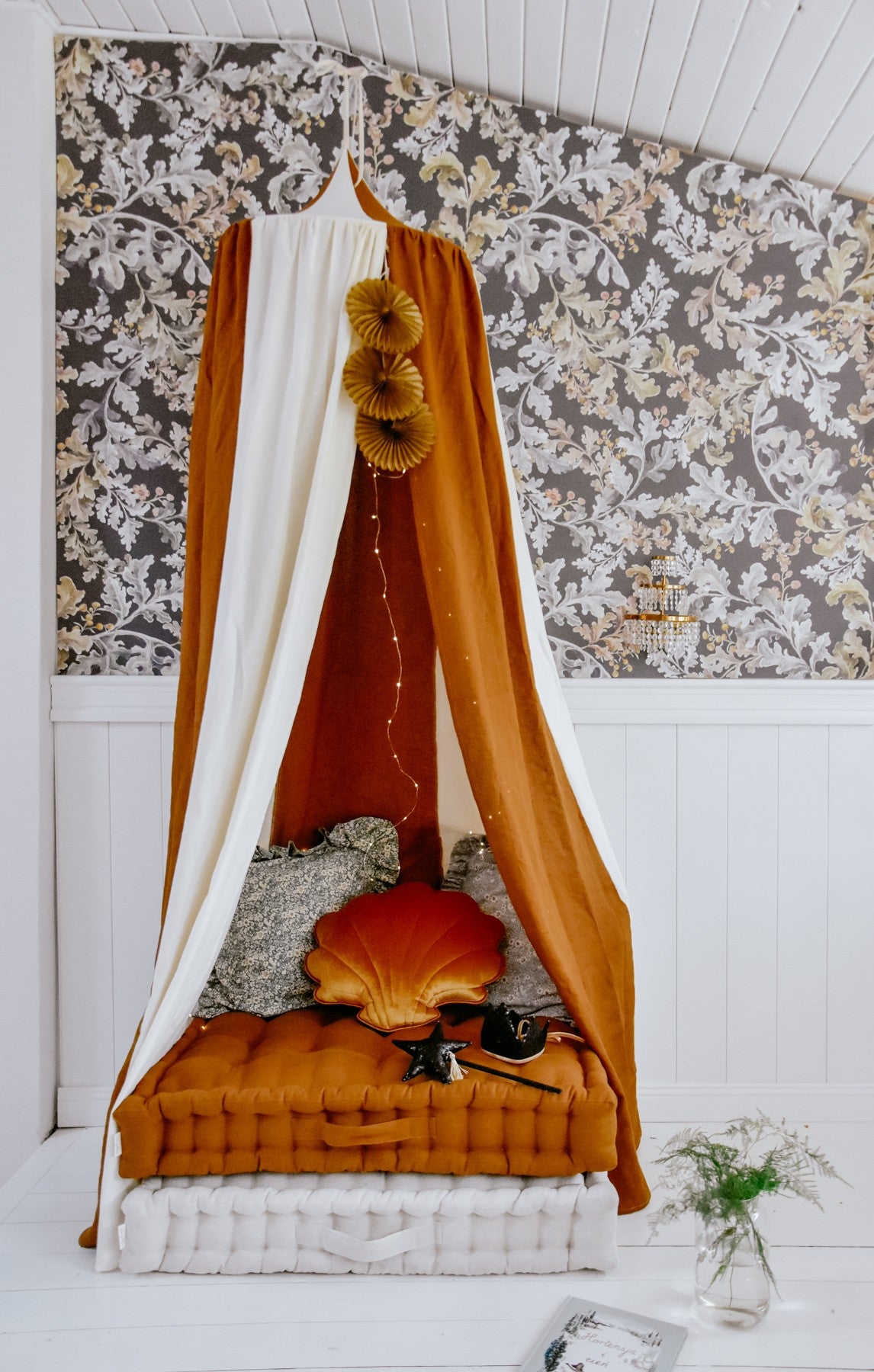 Organic Cotton and Linen Canopy - Caramel Circus