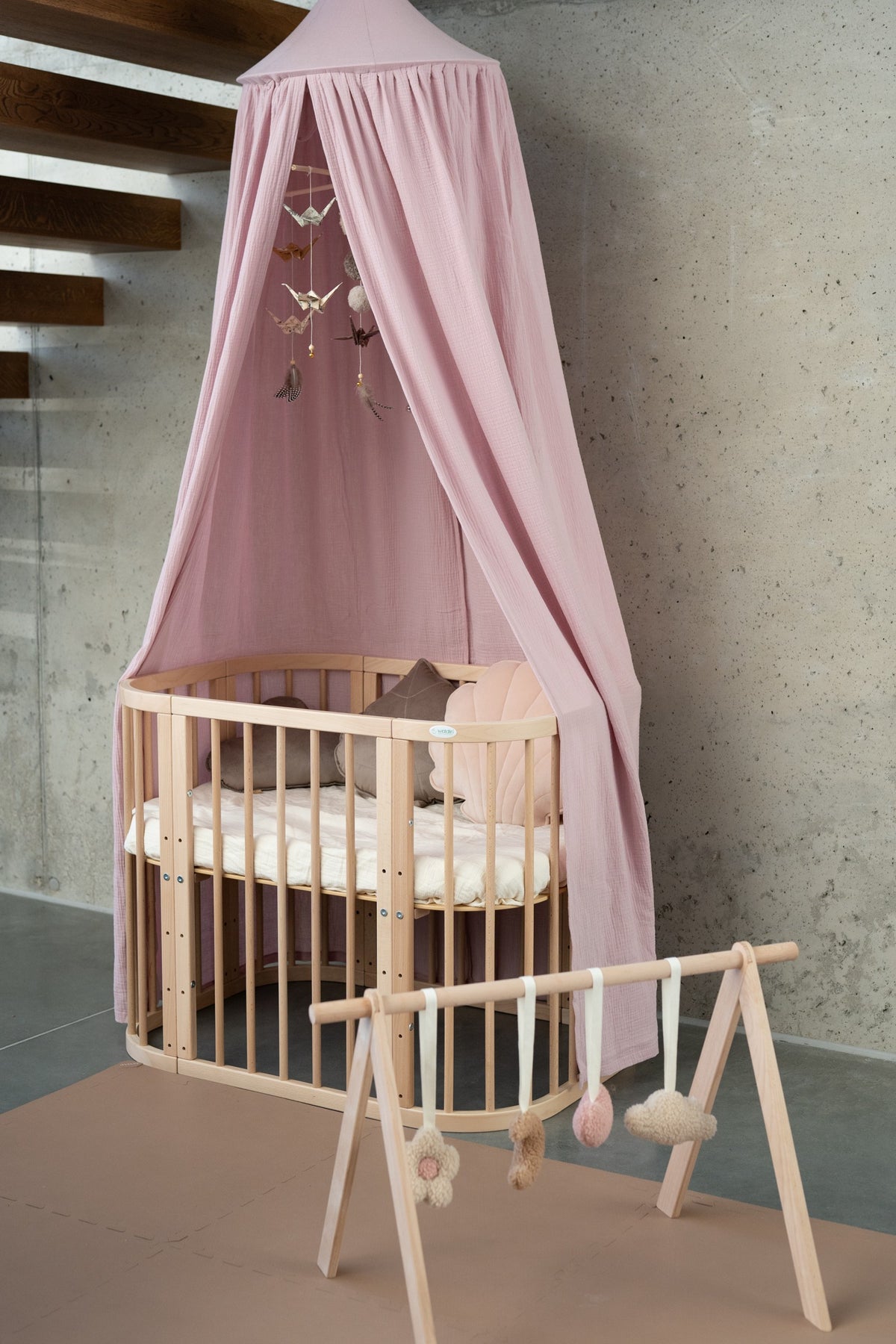 Organic Cotton Canopy - Baby Pink
