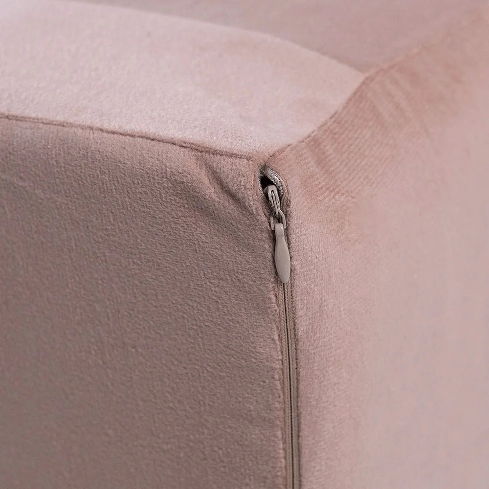 Petit Fauteuil Moelleux - Velours - Beige Doré