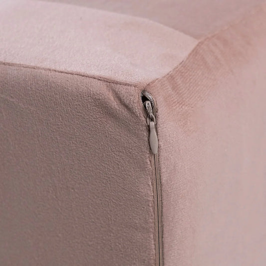 Petit Fauteuil Moelleux - Velours - Beige Doré