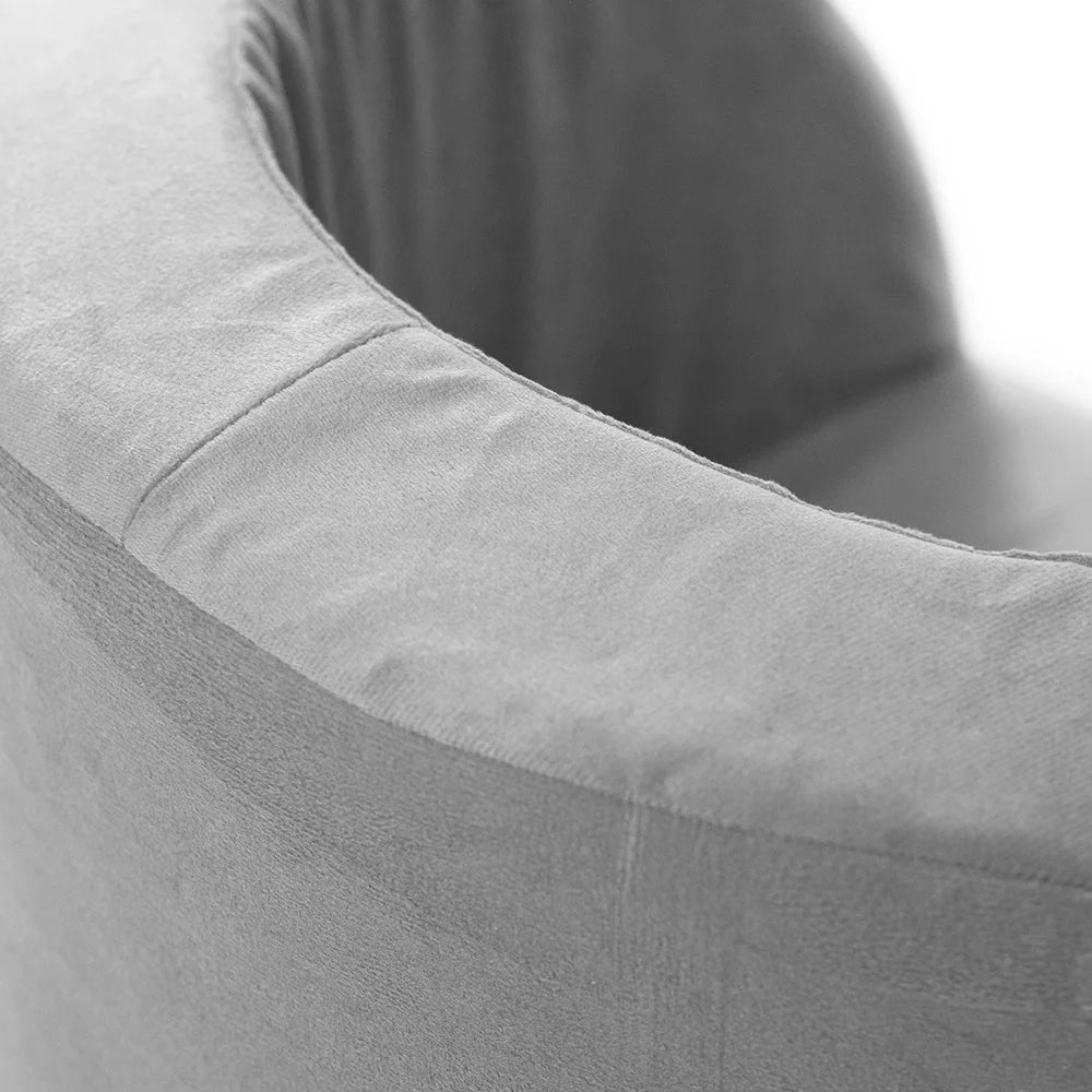 Petit Fauteuil Moelleux - Velours - Gris