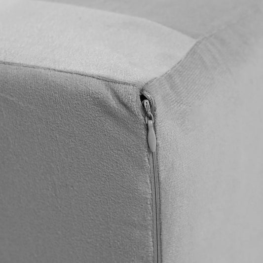Petit Fauteuil Moelleux - Velours - Gris