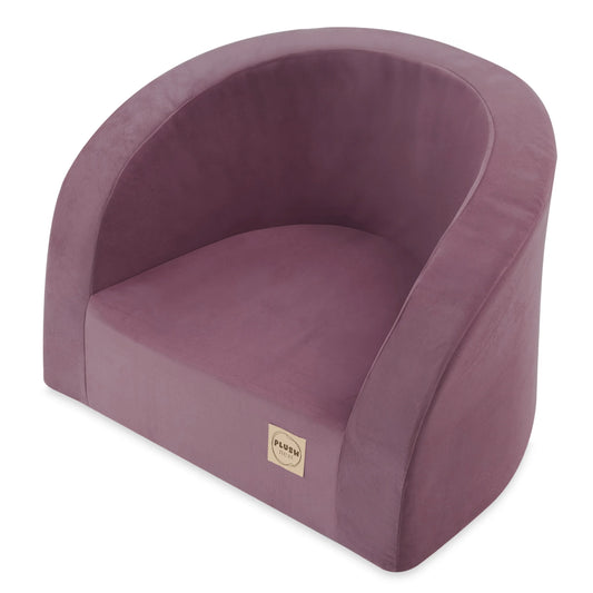 Petit Fauteuil Moelleux - Velours - Violet