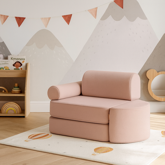Outzy Small Pocket Sofa For Children -  Indoor/Outdoor - Rosy Dune Pink