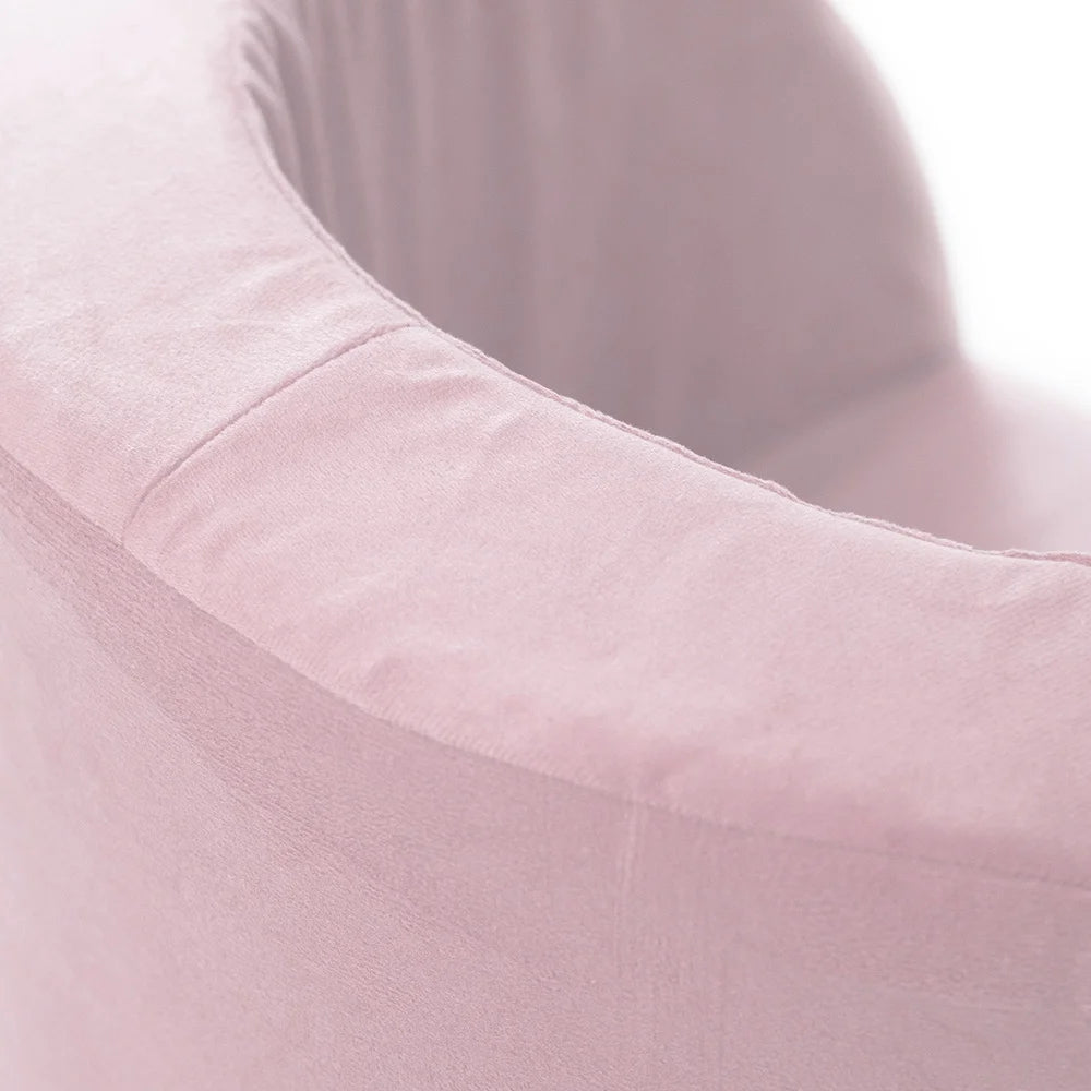 Petit Fauteuil Moelleux - Velours - Rose