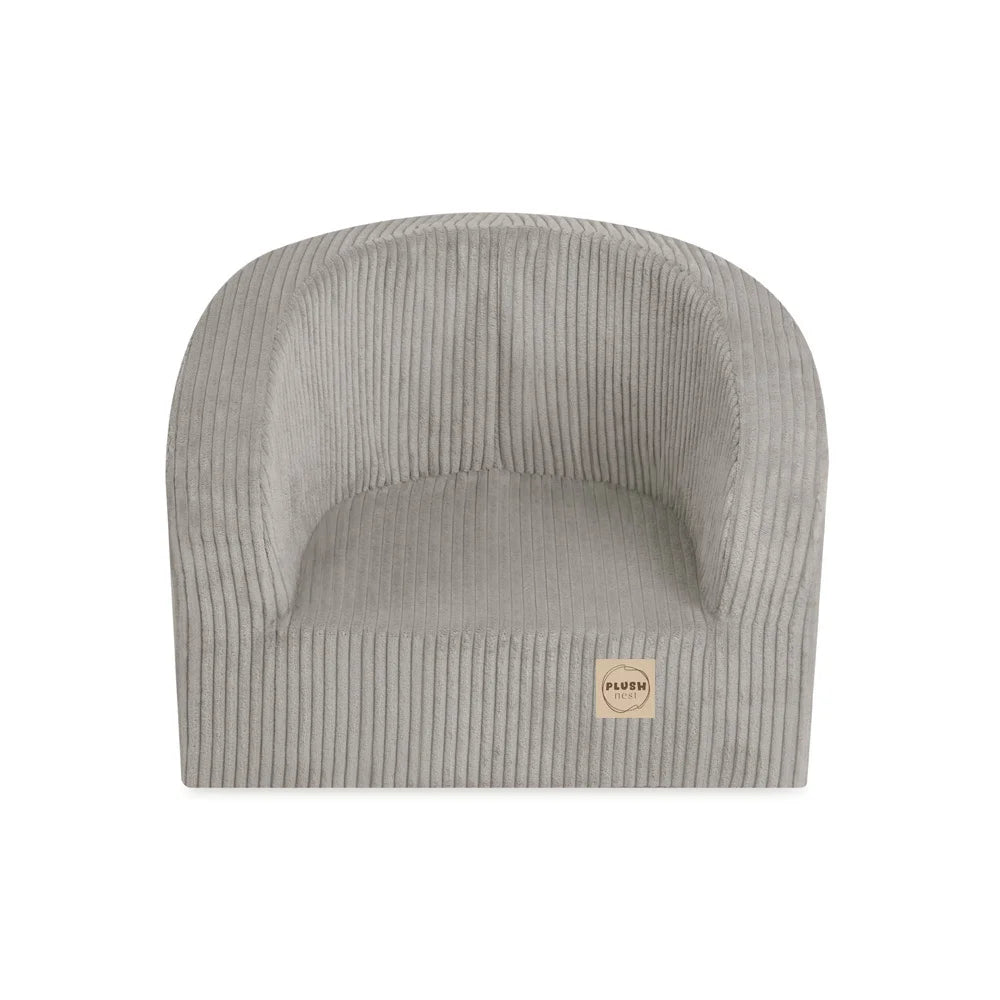 Petit fauteuil moelleux - Velours côtelé premium - Beige
