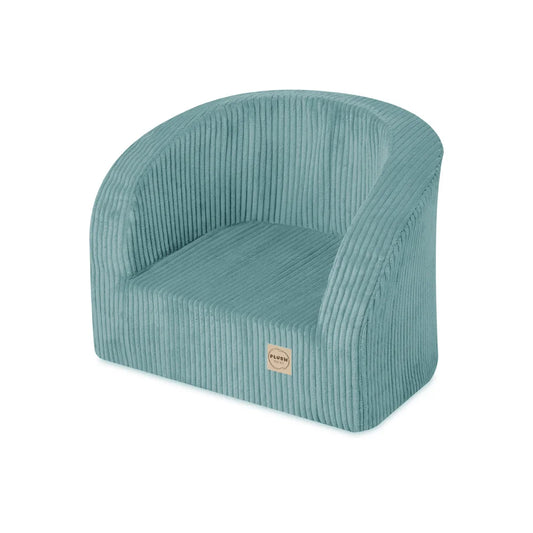 Petit fauteuil moelleux - Velours côtelé haut de gamme - Bleu
