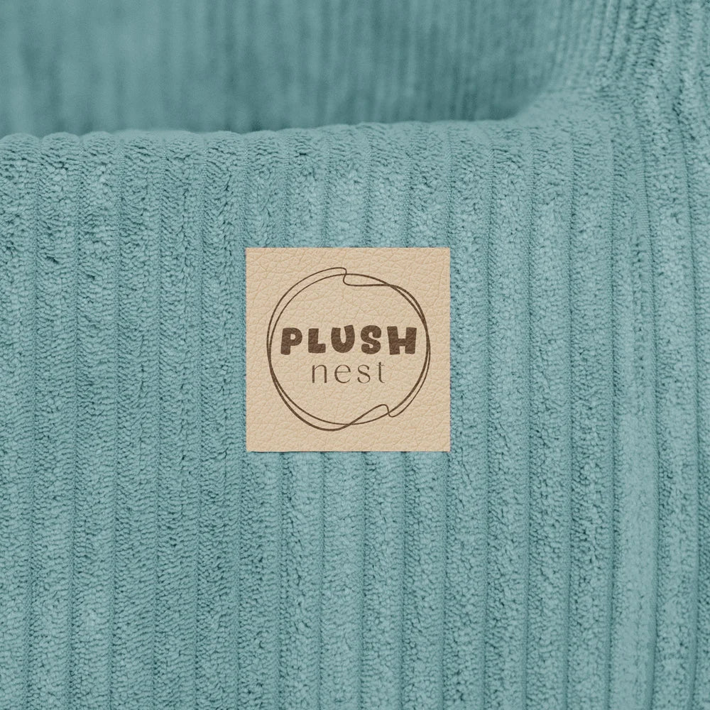 Petit fauteuil moelleux - Velours côtelé haut de gamme - Bleu