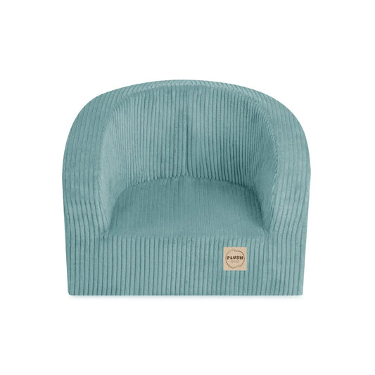 Petit fauteuil moelleux - Velours côtelé haut de gamme - Bleu