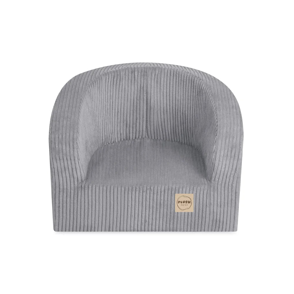 Fauteuil Little Soft - Velours côtelé haut de gamme - Gris
