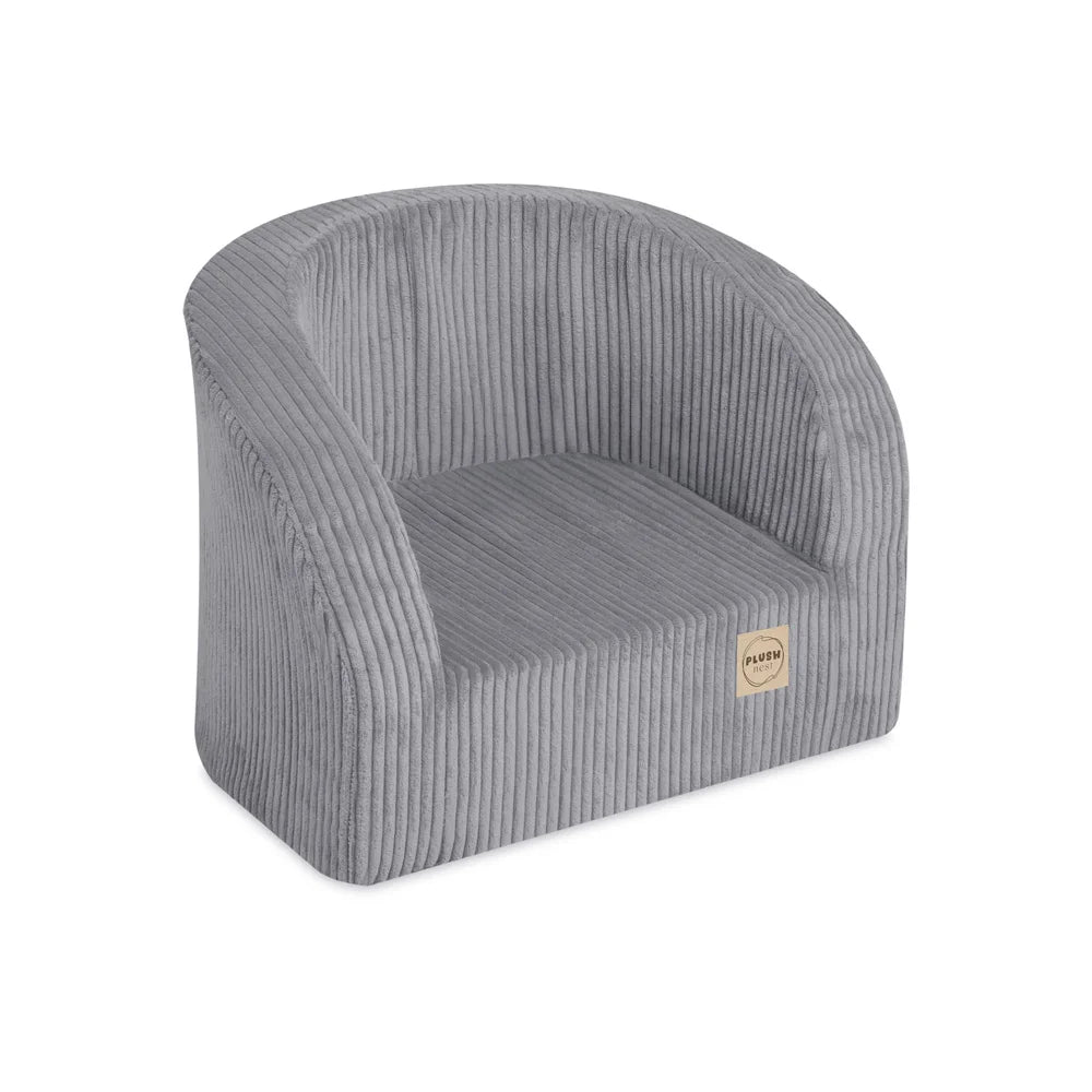 Fauteuil Little Soft - Velours côtelé haut de gamme - Gris