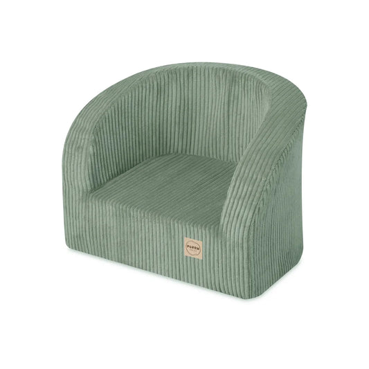 Petit fauteuil moelleux - Velours côtelé de qualité supérieure - Vert