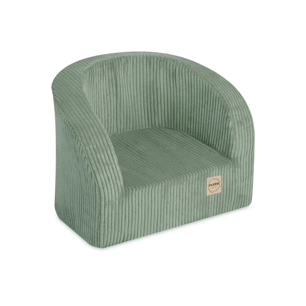 Petit fauteuil moelleux - Velours côtelé de qualité supérieure - Vert