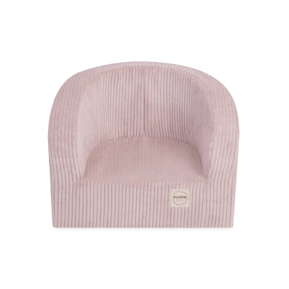 Petit fauteuil moelleux - Velours côtelé premium - Rose