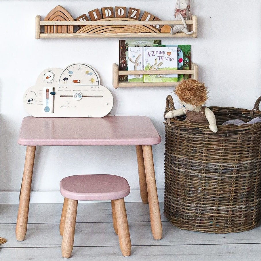 Kids’ Stool - Solid Beech Wood - Montessori-Inspired