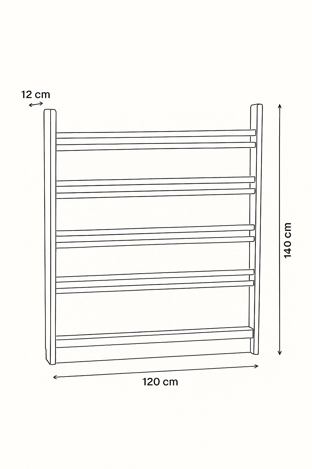 Kids Bookshelf 120x140cm Montessori-inspired