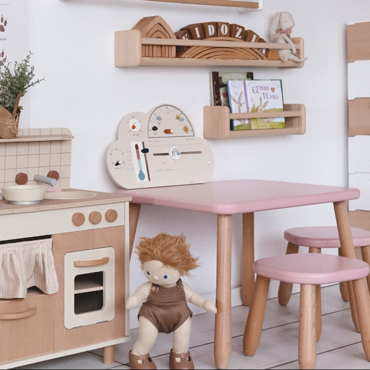 Kids’ Stool - Solid Beech Wood - Montessori-Inspired