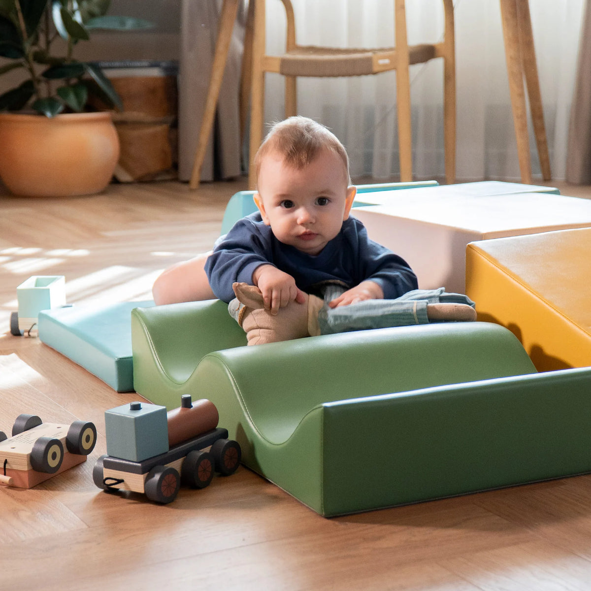 7 Soft Play Block Set - Pastel Turquoise Discoverer